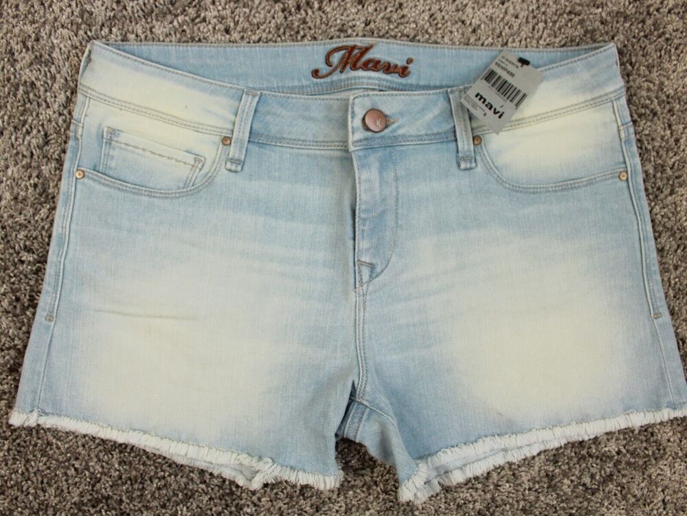 Mavi Denim Cutoff Shorts Womens 27 Light Wash Frayed Hem
